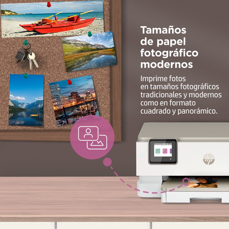 HP ENVY Multifunción A4Wifi Thermal Inkjet Dúplex Envy Inspire 7220e Inalámbrico All-in-One Color Impresora, Instant Ink; Fotocopiadora, escáner - Imagen 18 de 27