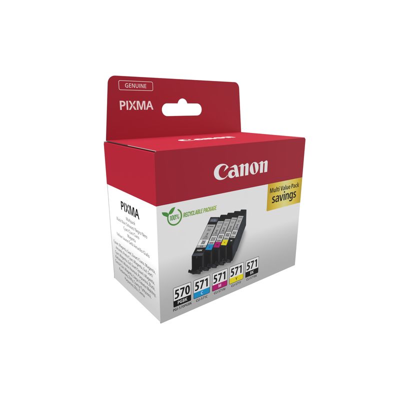 PACK COMBO CONSUMIBLES CANON PGI-570/CLI-571 - Imagen 3 de 4