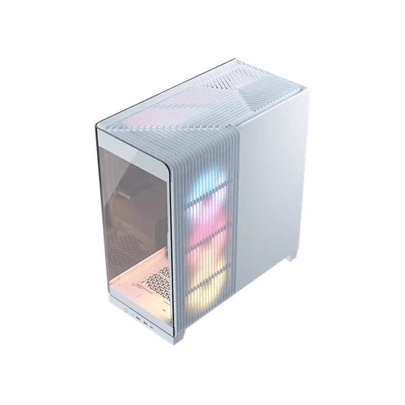 CORSAIR 4500X LX-R RGB Tempered Glass Mid-Tower, White Blanco - Imagen 1 de 2