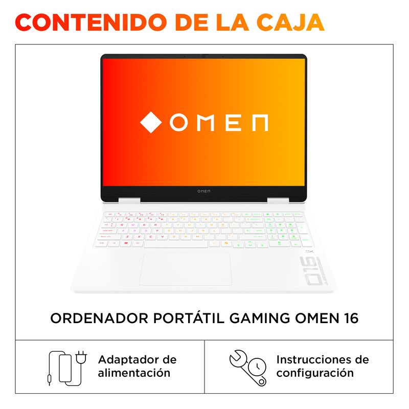 PORTATIL HP OMEN 16-AM0045NS i9-14900HX 32GB SSD 1TB RTX5060 16" FREEDOS - Imagen 6 de 14