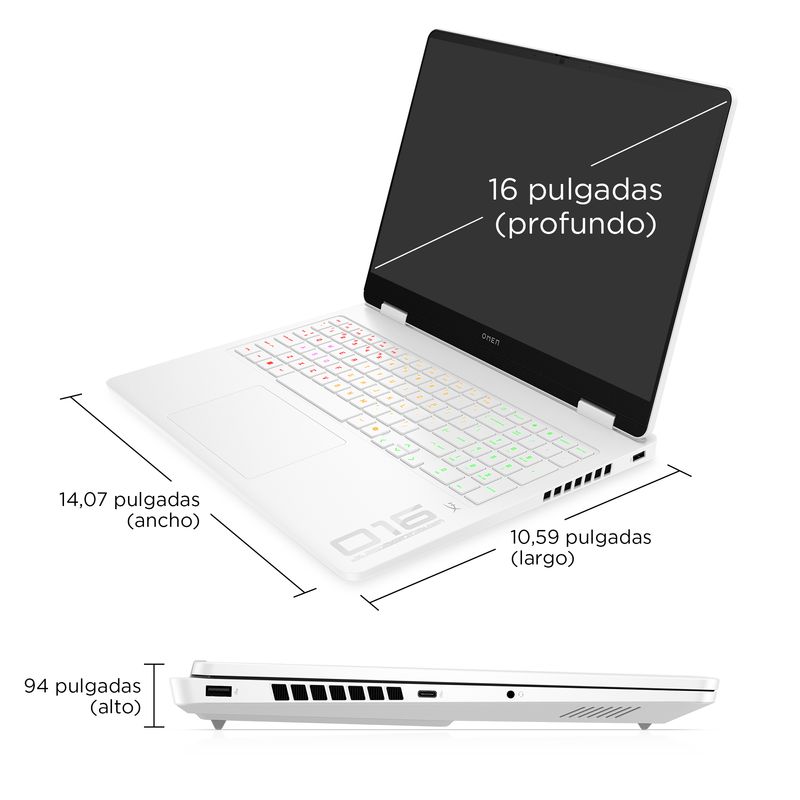 PORTATIL HP OMEN 16-AM0045NS i9-14900HX 32GB SSD 1TB RTX5060 16" FREEDOS - Imagen 7 de 14