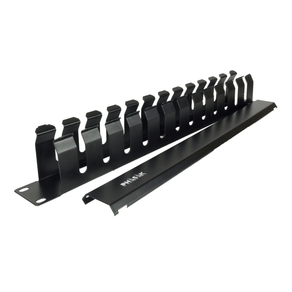 PHASAK  Guiacables con tapa PHASAK para Rack de 19" 1U - PA 5095  Negro