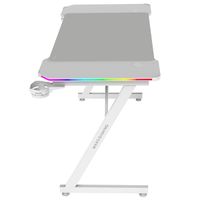 Miniatura 2 de MESA MARS GAMING MGDX120RGBW CHASIS ACERO 120x60x75 FIBRA DE CARBONO RGB MANDO GESTION CABLES BLANCO