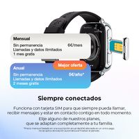 Miniatura 6 de SaveFamily SaveWatch Plus 2 Reloj Inteligente para ni  os 4G Esfera Negra correa Tela Tribeca