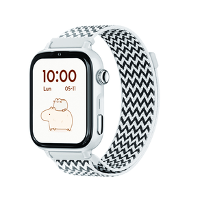 SaveFamily SaveWatch Plus 2 Reloj Inteligente para ni os 4G Esfera Blanca correa Tela Zig Zag