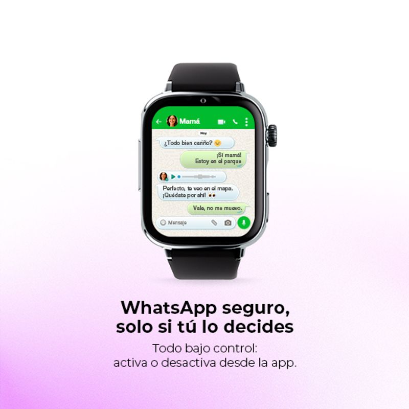 SaveFamily SaveWatch Plus 2 Reloj Inteligente para ni os 4G Esfera Blanca correa Tela Zig Zag - Imagen 7 de 11
