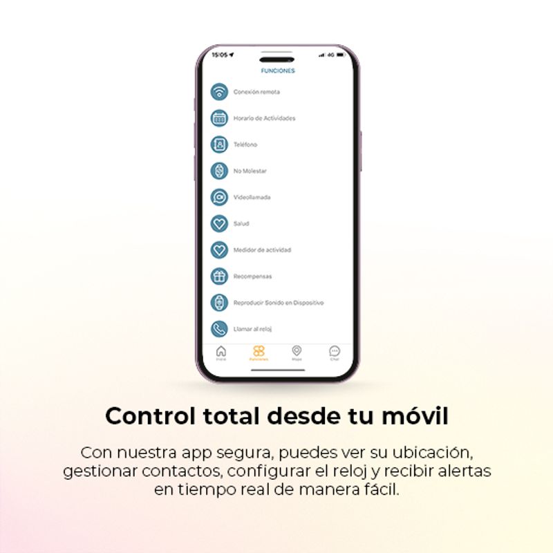 SaveFamily SaveWatch Plus 2 Reloj Inteligente para ni os 4G Esfera Blanca correa Tela Zig Zag - Imagen 8 de 11