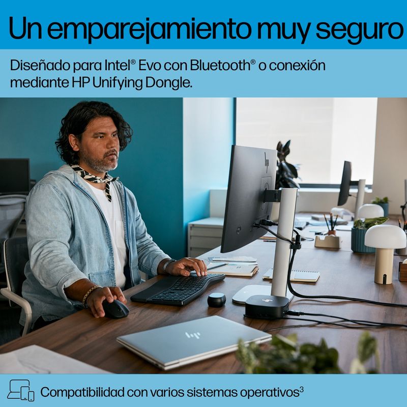 COMBO HP 685 TECLADO + RATON MODO DUAL COMFORT INALAMBRICOS - Imagen 2 de 2