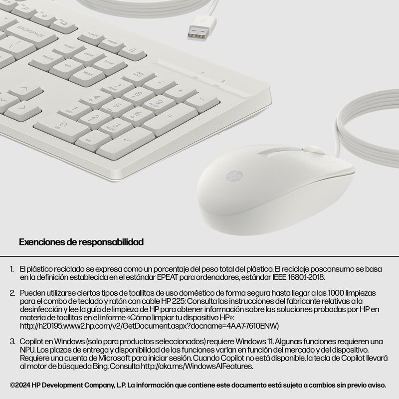 COMBO HP 225 TECLADO + RATON INALAMBRICOS - Imagen 5 de 11