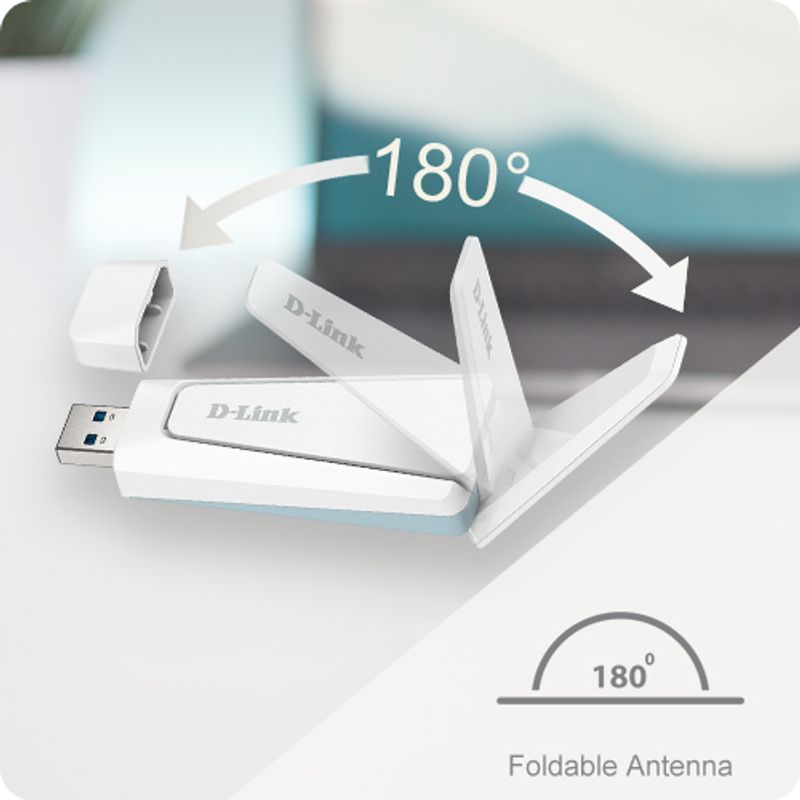 ADAPTADOR REF D-LINK AX18U USB3.0 WIFI.AX/1800MBPS ANTENA PLEGABLE - Imagen 8 de 8