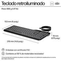 Miniatura 4 de TECLADO HP 405 MULTIDISPOSITIVO RETROILUMINADO