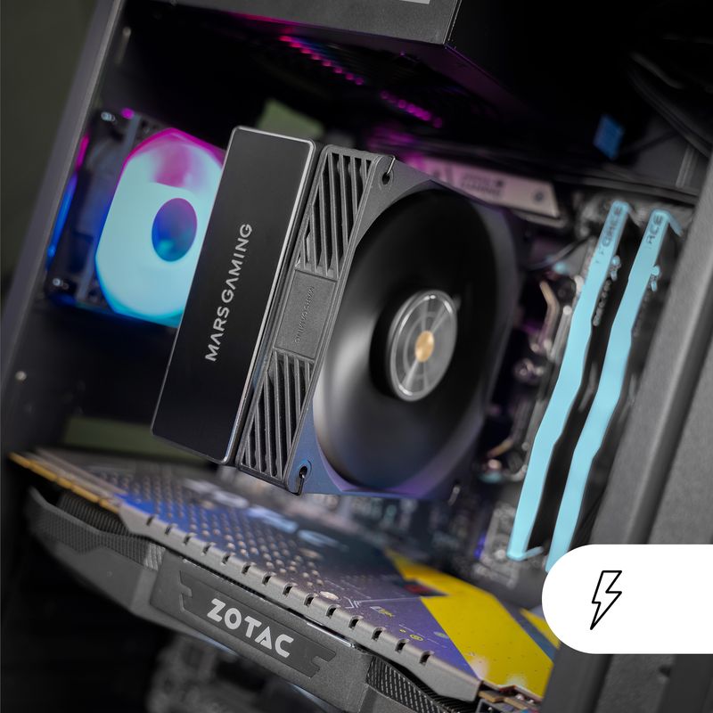 MARS GAMING Ventilador MCPU-X4 120MM 220W Negro - Imagen 7 de 13