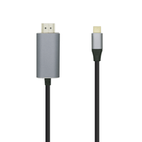 Miniatura 1 de AISENS - CABLE CONVERSOR USB-C A HDMI 4K@60HZ, USB-C/M-HDMI/M, NEGRO,