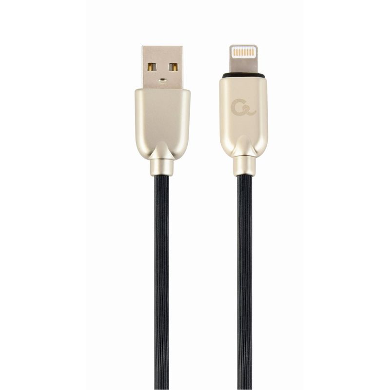 CABLE DE DATOS Y CARGA GEMBIRD 8 PINES DE CAUCHO PREMIUM, 1 M, NEGRO - Imagen 2 de 3