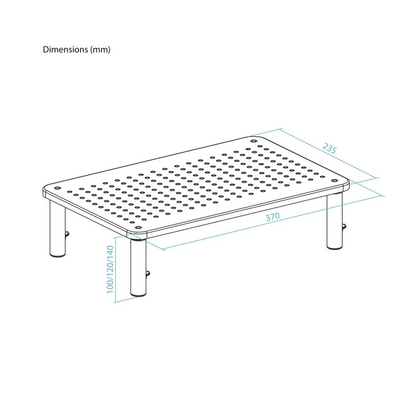 Tooq TQMR081 Soporte elevador monitores Negro - Imagen 7 de 8