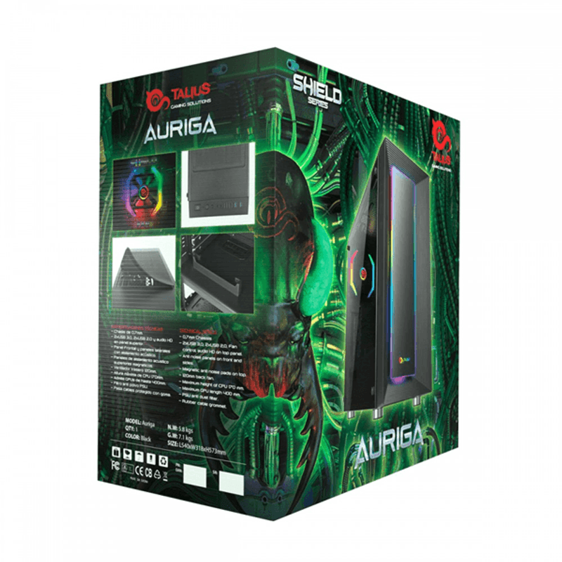 CAJA GAMING TALIUS AURIGA RGB - NEGRO - Imagen 1 de 8