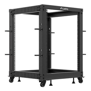 ARMARIO LANBERG ABIERTO RACK 19" 15U 600X600 AJUSTABLE HASTA 1100 NEGRO
