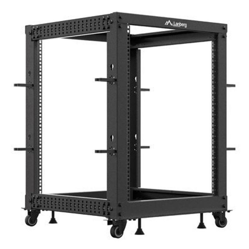ARMARIO LANBERG ABIERTO RACK 19" 15U 600X600 AJUSTABLE HASTA 1100 NEGRO - Imagen 8 de 8