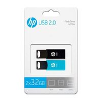 Miniatura 2 de PENDRIVE HP 32GB USB2.0 V212/TWIN NEGRO/AZUL PACK 2 UNIDADES