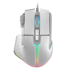 MOUSE MARS GAMING MM-XT WHITE 9B 12800DPI RGB CABLE FEATHER PARACORD