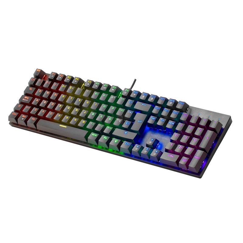TECLADO MECANICO MARS GAMING MK422 US SWITCH AZUL PR DE 100Hz ANTI-GHOSTING AVANZADO RGB NEGRO - Imagen 4 de 6