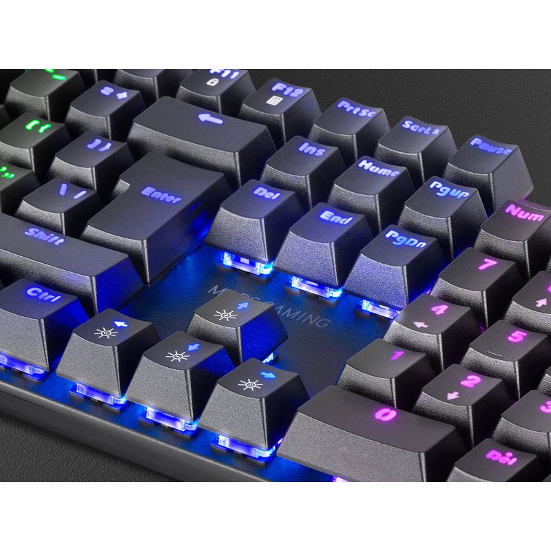 TECLADO MECANICO MARS GAMING MK422 US SWITCH AZUL PR DE 100Hz ANTI-GHOSTING AVANZADO RGB NEGRO - Imagen 5 de 6
