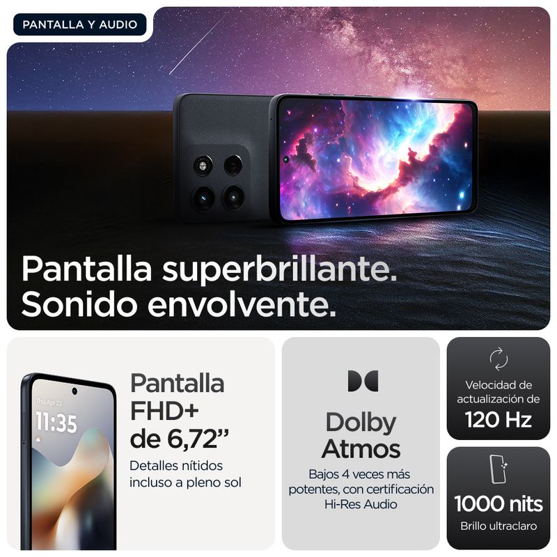 MOTOROLA moto g56 5G moto g56 5G 6.72" 5G 8GB/512GB Negro - Imagen 14 de 20