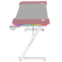 Miniatura 1 de MESA MARS GAMING MGDX120RGBP CHASIS ACERO 120x60x75 FIBRA DE CARBONO RGB MANDO GESTION CABLES ROSA