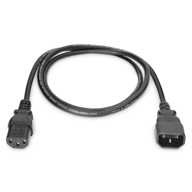 Power Cord extension cable C14 - C13 M/H 1 8 m H05VV-F3G 0 75 m sw - Imagen 4 de 4