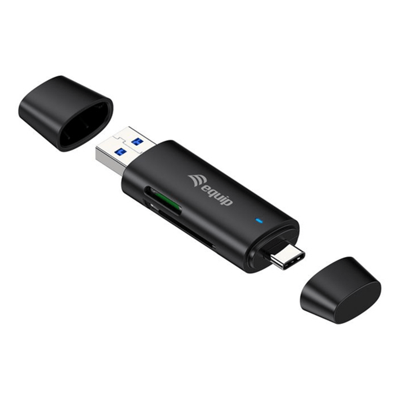 CARD READER EXTERNO EQUIP USB 3.2 DOBLE CONEXION USB-A & USB-C SD TF - Imagen 1 de 6