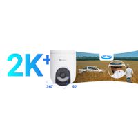 Miniatura 36 de EZVIZ CAMARA WIFI EXTERIOR HB8 2K+ 4MP PANORAMICA/INCLINACION CON BATERIA