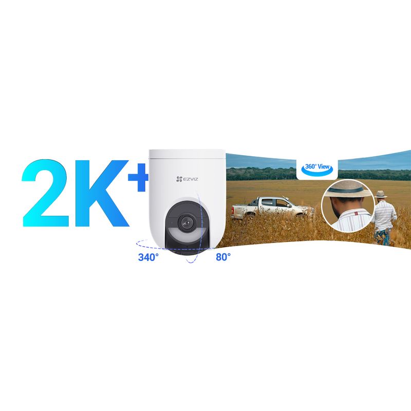 EZVIZ CAMARA WIFI EXTERIOR HB8 2K+ 4MP PANORAMICA/INCLINACION CON BATERIA - Imagen 36 de 51