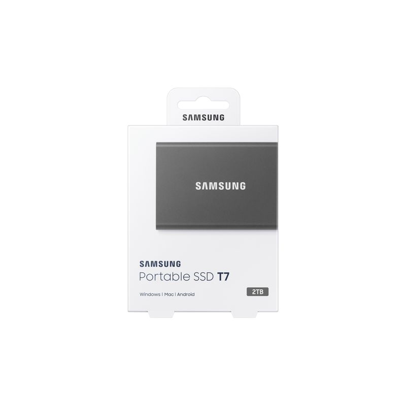 Disco ssd samsung portable T7 2tb gris MU-PC2T0T/WW - Imagen 8 de 12