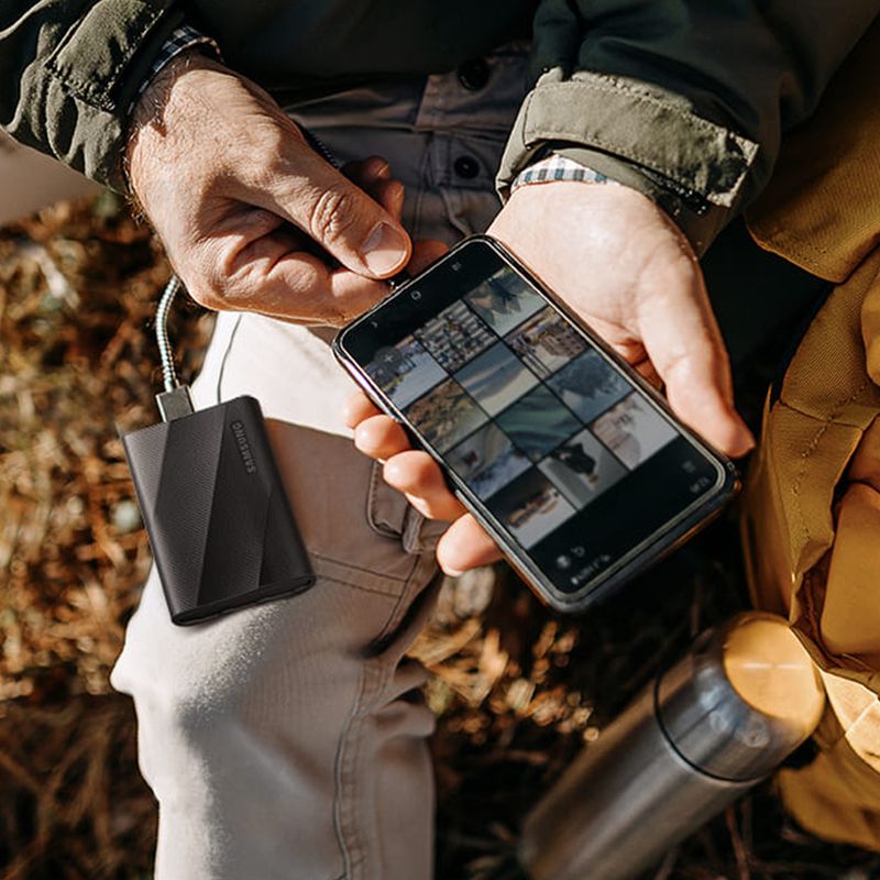 DISCO M.2 EXTERNO T9 shield PCIe NVMe USB 3.2 SAMSUNG MU-PG1T0B/EU 1TB BLACK - Imagen 6 de 17