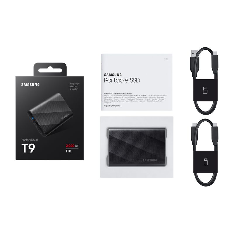 DISCO M.2 EXTERNO T9 shield PCIe NVMe USB 3.2 SAMSUNG MU-PG1T0B/EU 1TB BLACK - Imagen 17 de 17