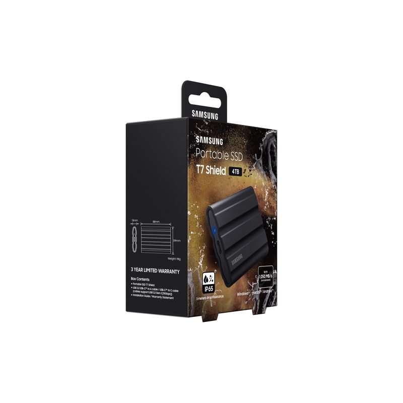 SAMSUNG SSD EXTERNO T7 SHIELD (MU-PE4T0S/EU) 4TB/NEGRO - Imagen 11 de 13