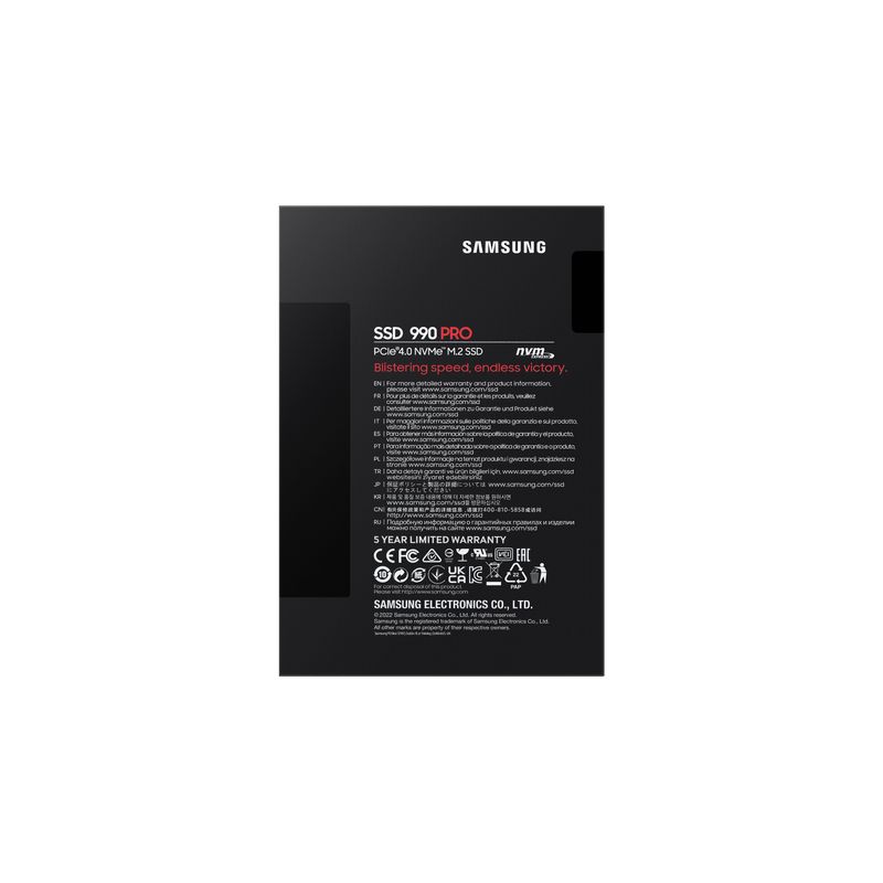SAMSUNG 990 PRO SSD 2000GB M.2 7450MB/s PCI Express 4.0 NVMe - Imagen 7 de 9
