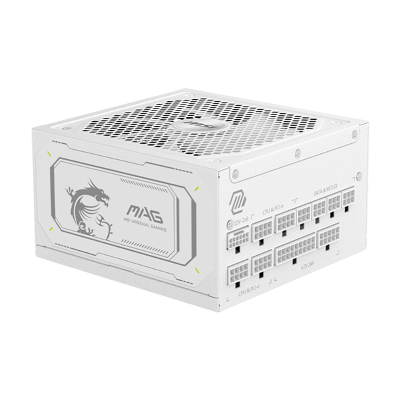 Fuente Alimentación 1000W MSI MAG A1000GL PCIE5 WHITE 80 PLUS Gold Fully-Modular Blanco - Imagen 1 de 10
