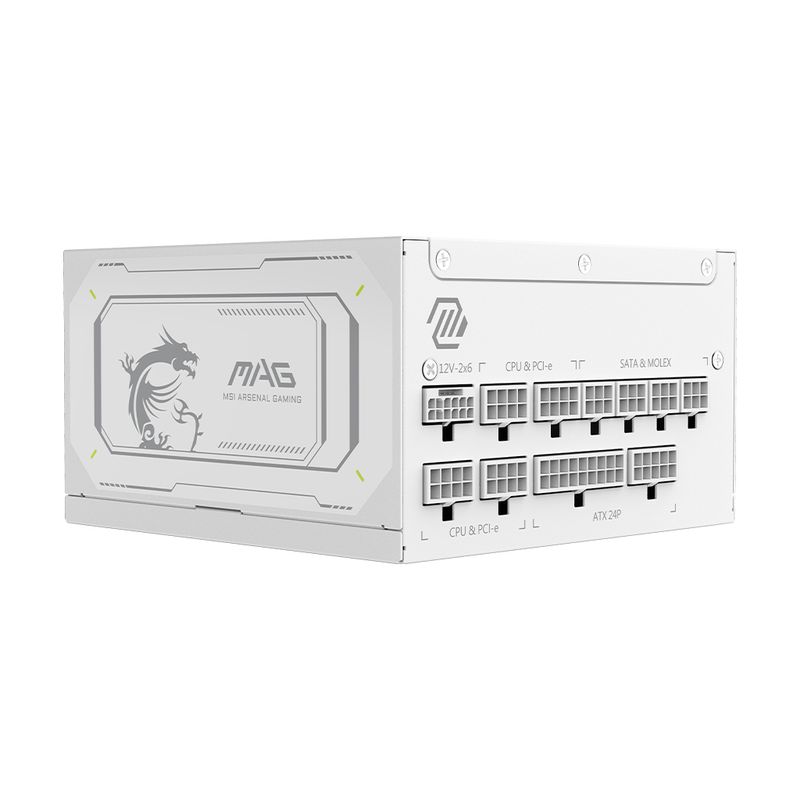 Fuente Alimentación 1000W MSI MAG A1000GL PCIE5 WHITE 80 PLUS Gold Fully-Modular Blanco - Imagen 7 de 10