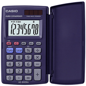 CALCULADORA DE BOLSILLO DE 8 DIGITOS CASIO HS-8VERA