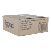Miniatura 4 de iggual Caja 50 rollos papel térmico 80x80x13 mm