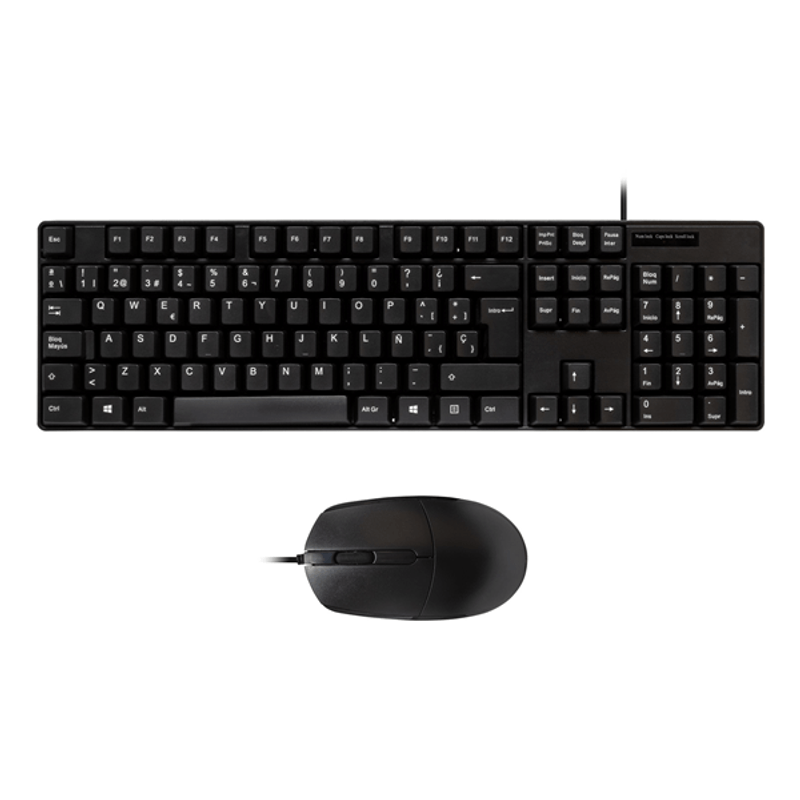 TECLADO Y MOUSE UNYKAch UK50545 OEM CABLE 1.5m 1200DPI COLOR NEGRO - Imagen 1 de 7