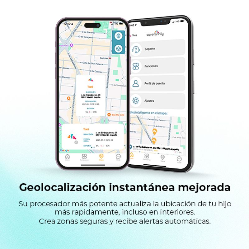 SaveFamily SaveWatch Plus 2 Reloj Inteligente para ni os 4G Esfera Blanca correa silicona Negra - Imagen 9 de 9