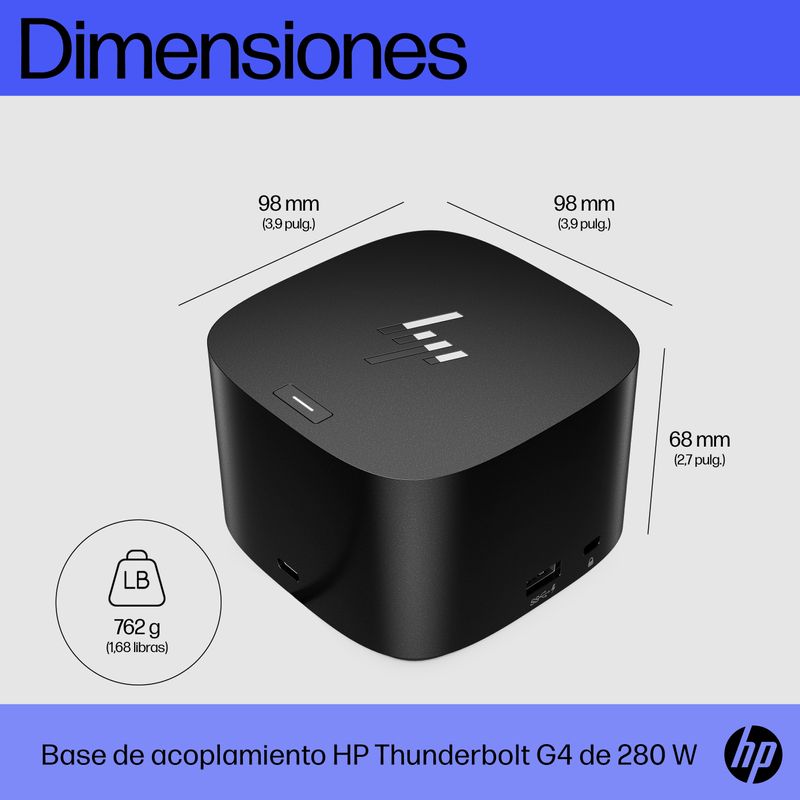HP Docking station G4 Thunderbolt 280 W USB-C - Imagen 12 de 17