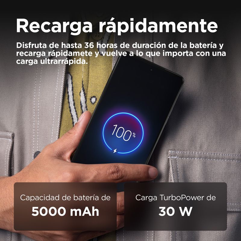 MOTOROLA moto g75 5G moto G75 5G 6.78" 5G 8GB/256GB Gris - Imagen 9 de 10