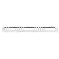 Miniatura 1 de PATCH PANEL LANBERG 24 PUERTOS 1U RACK 19 PARA MODULOS KEYSTONE GRIS