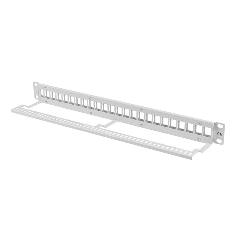 PATCH PANEL LANBERG 24 PUERTOS 1U RACK 19 PARA MODULOS KEYSTONE GRIS - Imagen 4 de 5