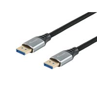 Miniatura 2 de CABLE DISPLAYPORT A DISPLAYPORT PREMIUM 2,1 EQUIP 119281 1M 16K 60Hz 54Gps ALUMINIO