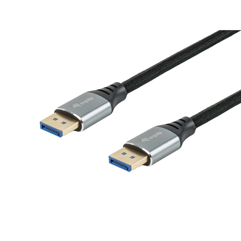 CABLE DISPLAYPORT A DISPLAYPORT PREMIUM 2,1 EQUIP 119281 1M 16K 60Hz 54Gps ALUMINIO - Imagen 2 de 8