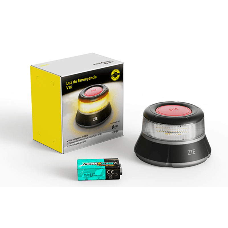 LUZ DE EMERGENCIA ZTE E1 BALIZA V16 GEOLOCALIZADA DGT - Imagen 2 de 2
